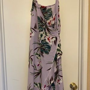 Jennifer Lopez Faux wrap dress